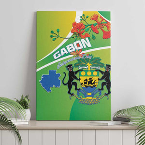 Gabon Independence Day Canvas Wall Art Gradient Style - African Pride