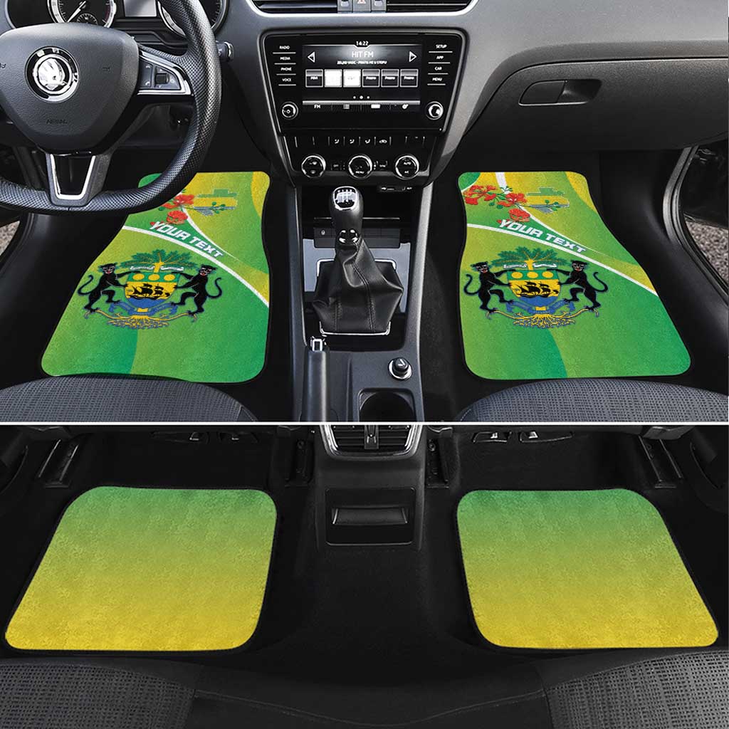 Gabon Independence Day Car Mats Gradient Style - African Pride