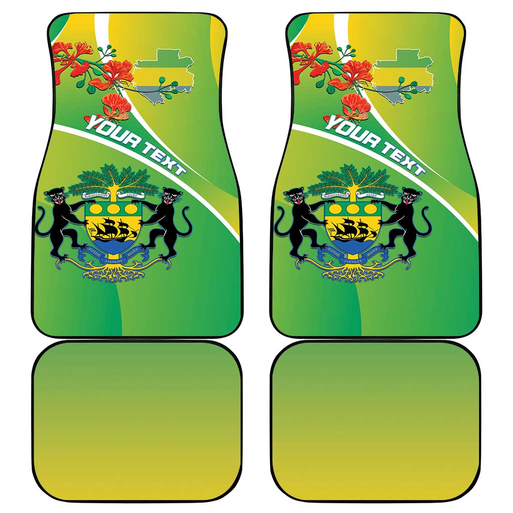 Gabon Independence Day Car Mats Gradient Style - African Pride