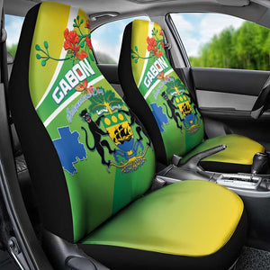Gabon Independence Day Car Seat Cover Gradient Style - African Pride