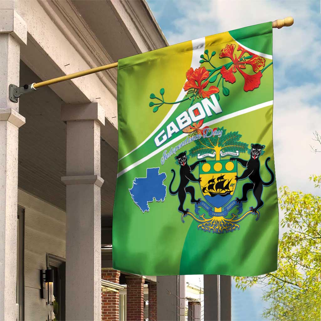 Gabon Independence Day Garden Flag Gradient Style - African Pride