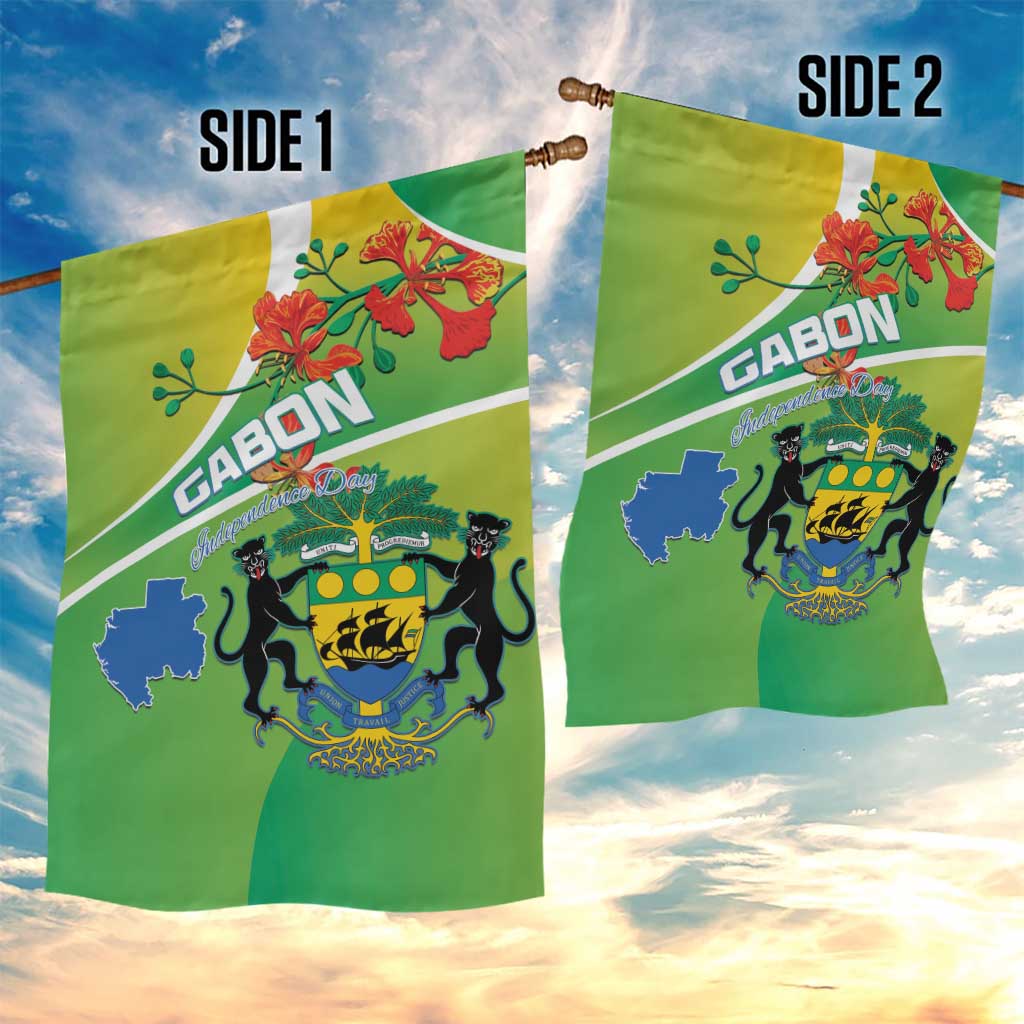 Gabon Independence Day Garden Flag Gradient Style - African Pride