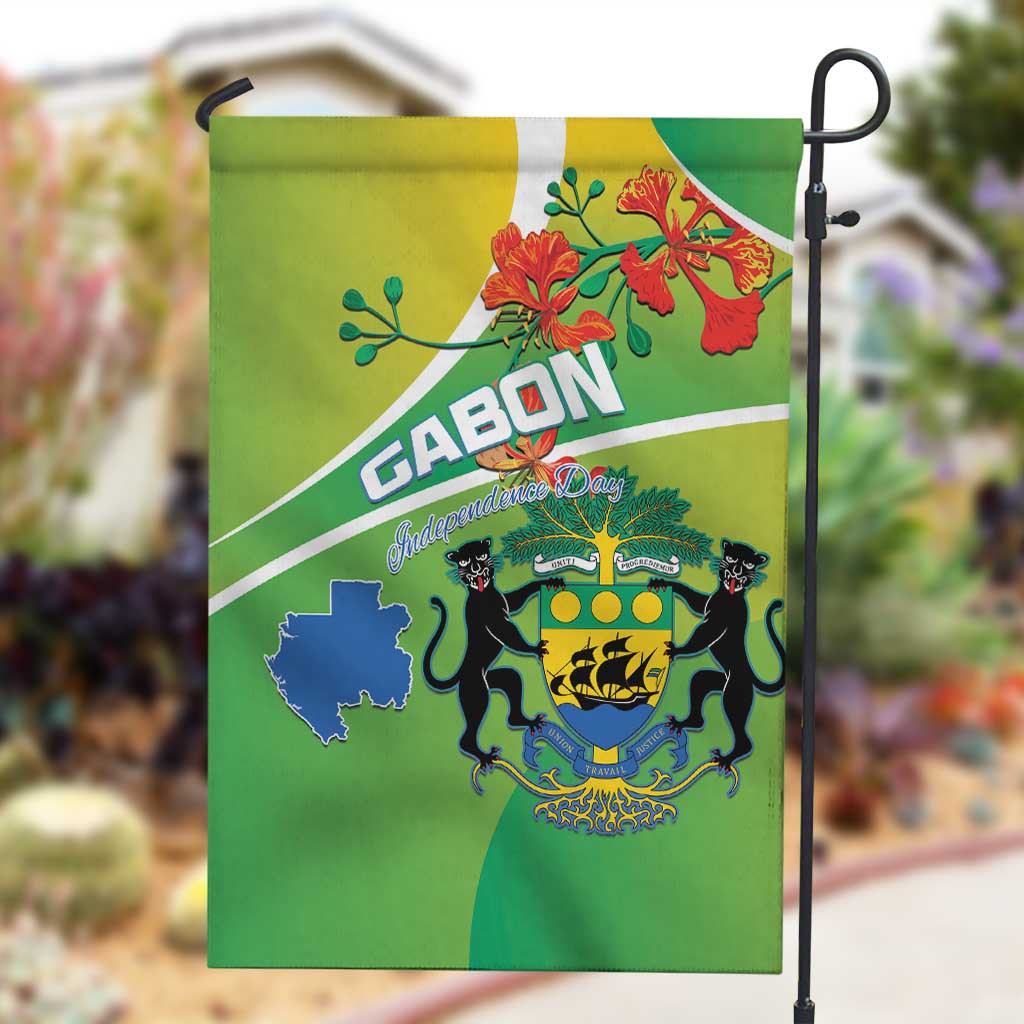 Gabon Independence Day Garden Flag Gradient Style - African Pride
