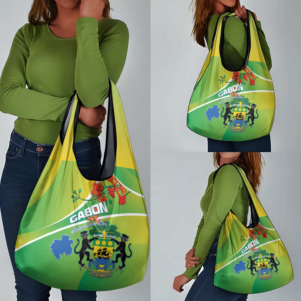 Gabon Independence Day Grocery Bag Gradient Style - African Pride