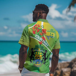 Personalized Gabon Independence Day Hawaiian Shirt Gradient Style - African Pride