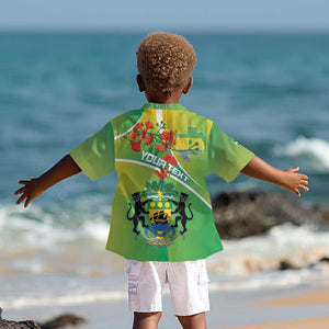 Personalized Gabon Independence Day Kid Hawaiian Shirt Gradient Style - African Pride
