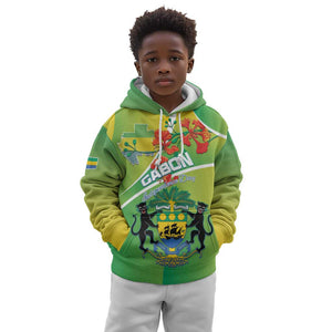 Personalized Gabon Independence Day Kid Hoodie Gradient Style - African Pride