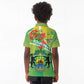 Personalized Gabon Independence Day Kid Polo Shirt Gradient Style - African Pride