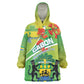 Personalized Gabon Independence Day Kid Wearable Blanket Hoodie Gradient Style - African Pride