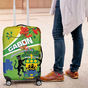 Gabon Independence Day Luggage Cover Gradient Style - African Pride