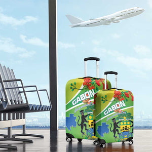 Gabon Independence Day Luggage Cover Gradient Style - African Pride