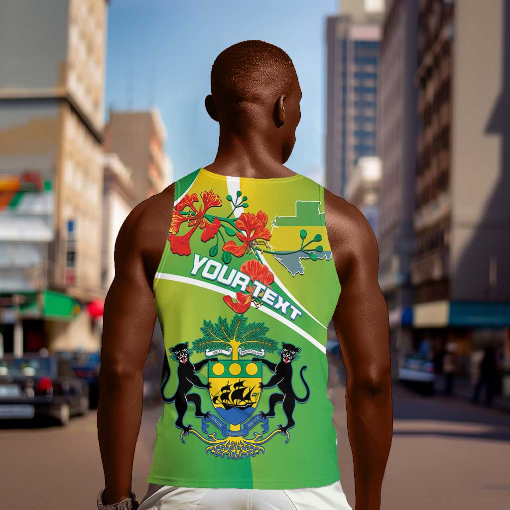 Personalized Gabon Independence Day Men Tank Top Gradient Style - African Pride