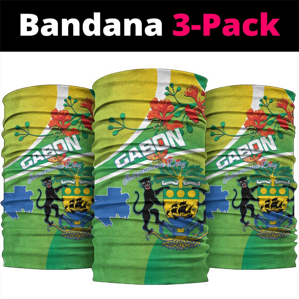 Gabon Independence Day Neck Gaiter Gradient Style - African Pride