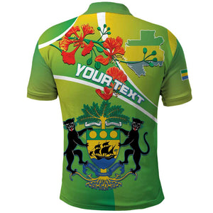 Personalized Gabon Independence Day Polo Shirt Gradient Style - African Pride