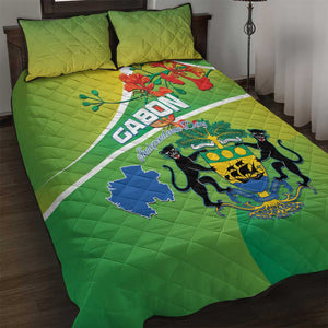 Gabon Independence Day Quilt Bed Set Gradient Style - African Pride