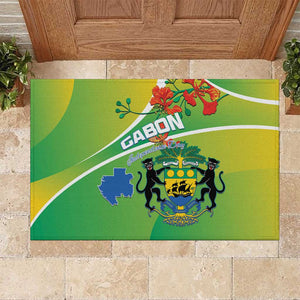 Gabon Independence Day Rubber Doormat Gradient Style - African Pride