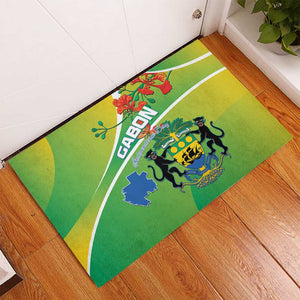 Gabon Independence Day Rubber Doormat Gradient Style - African Pride
