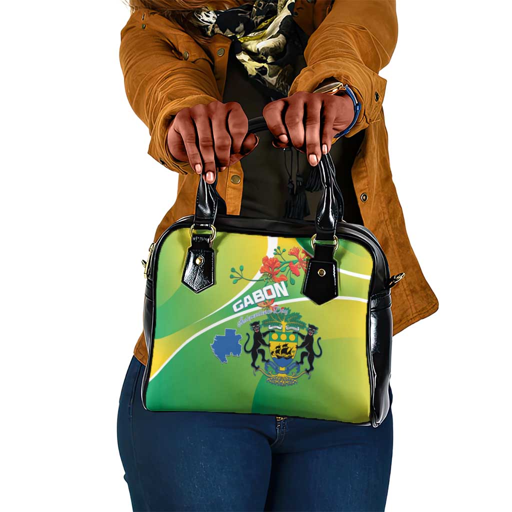 Gabon Independence Day Shoulder Handbag Gradient Style - African Pride