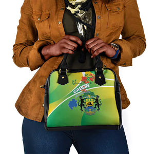 Gabon Independence Day Shoulder Handbag Gradient Style - African Pride