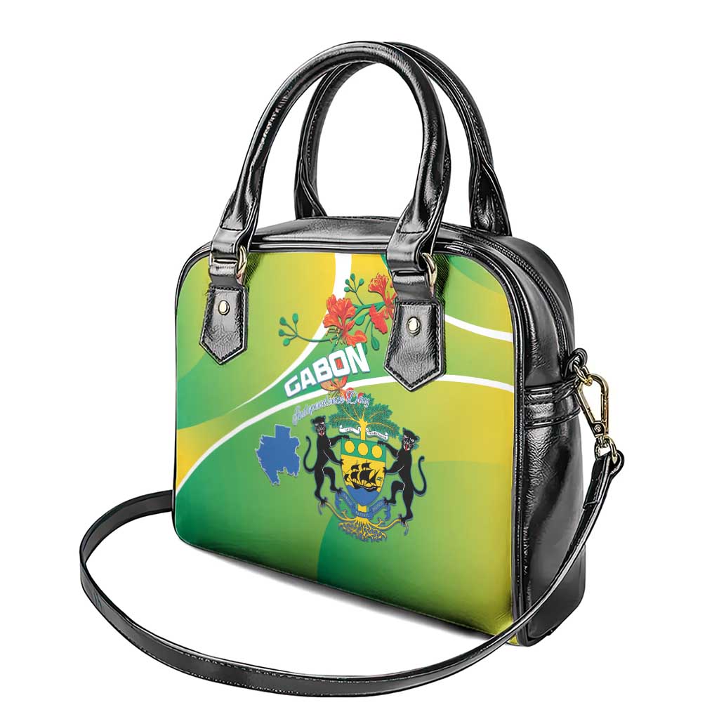 Gabon Independence Day Shoulder Handbag Gradient Style - African Pride