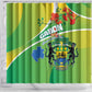 Gabon Independence Day Shower Curtain Gradient Style - African Pride
