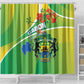 Gabon Independence Day Shower Curtain Gradient Style - African Pride