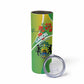 Personalized Gabon Independence Day Skinny Tumbler Gradient Style - African Pride