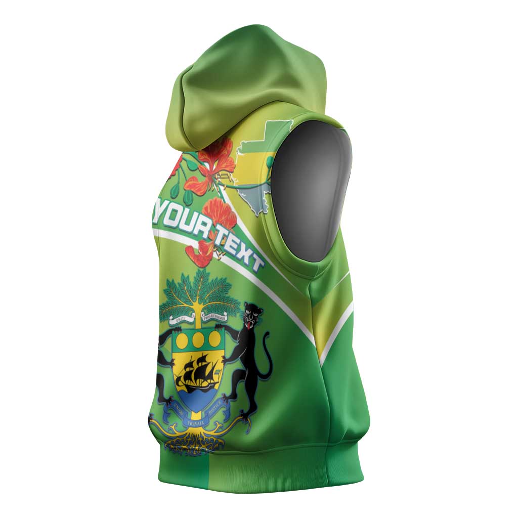 Personalized Gabon Independence Day Sleeveless Hoodie Gradient Style - African Pride