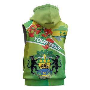Personalized Gabon Independence Day Sleeveless Zip Hoodie Gradient Style - African Pride
