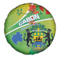 Gabon Independence Day Spare Tire Cover Gradient Style - African Pride
