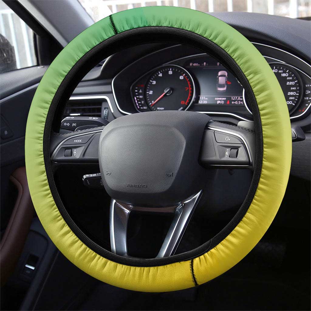 Gabon Independence Day Steering Wheel Cover Gradient Style - African Pride