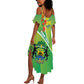 Personalized Gabon Independence Day Summer Maxi Dress Gradient Style - African Pride