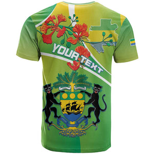 Personalized Gabon Independence Day T shirt Gradient Style - African Pride