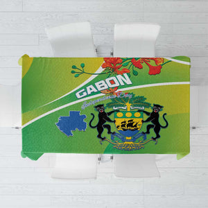 Gabon Independence Day Tablecloth Gradient Style - African Pride