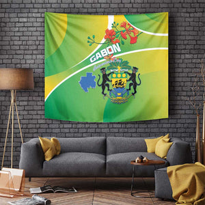 Gabon Independence Day Tapestry Gradient Style - African Pride