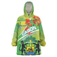 Personalized Gabon Independence Day Wearable Blanket Hoodie Gradient Style - African Pride
