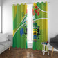 Gabon Independence Day Window Curtain Gradient Style - African Pride