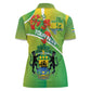 Personalized Gabon Independence Day Women Polo Shirt Gradient Style - African Pride