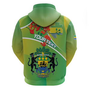 Personalized Gabon Independence Day Zip Hoodie Gradient Style - African Pride
