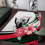Sudan Area Rug Sudanese Secretary Bird With Hibiscus - African Pride