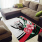 Sudan Area Rug Sudanese Secretary Bird With Hibiscus - African Pride