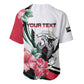 Personalized Sudan Baseball Jersey Sudanese Secretary Bird With Hibiscus - African Pride
