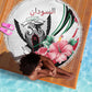 Sudan Beach Blanket Sudanese Secretary Bird With Hibiscus - African Pride