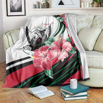 Sudan Blanket Sudanese Secretary Bird With Hibiscus - African Pride