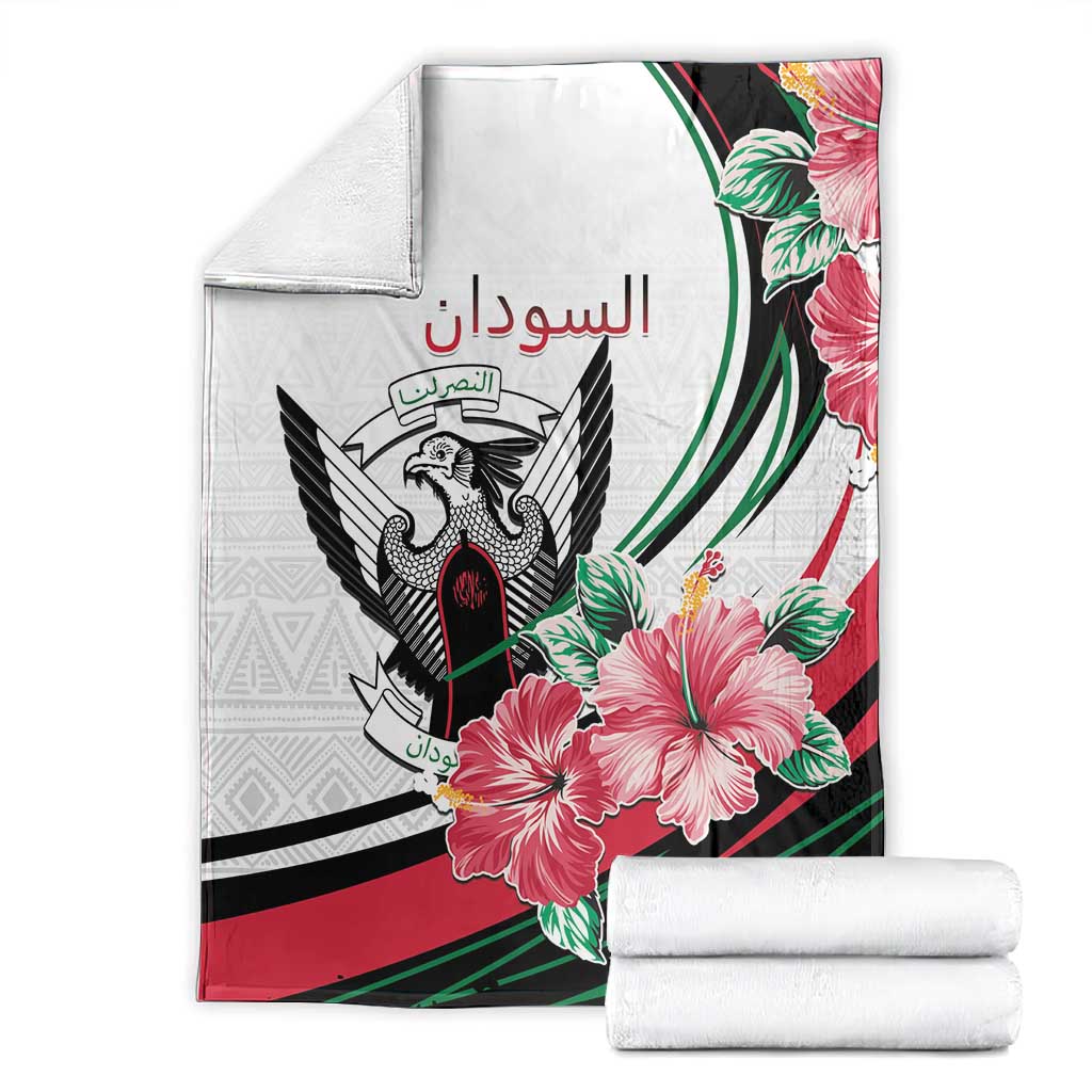 Sudan Blanket Sudanese Secretary Bird With Hibiscus - African Pride