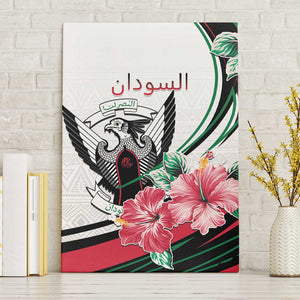 Sudan Canvas Wall Art Sudanese Secretary Bird With Hibiscus - African Pride