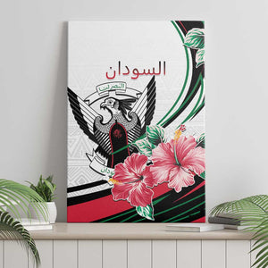 Sudan Canvas Wall Art Sudanese Secretary Bird With Hibiscus - African Pride