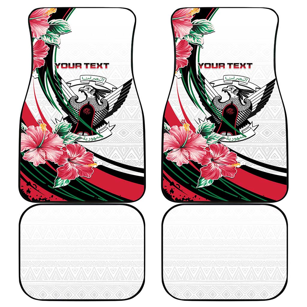 Sudan Car Mats Sudanese Secretary Bird With Hibiscus - African Pride