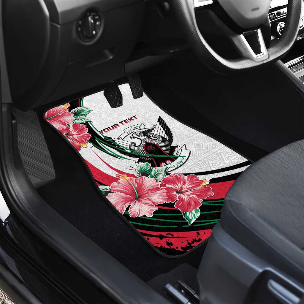 Sudan Car Mats Sudanese Secretary Bird With Hibiscus - African Pride