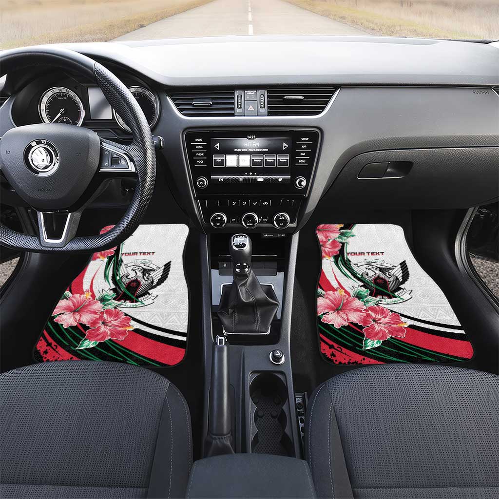 Sudan Car Mats Sudanese Secretary Bird With Hibiscus - African Pride